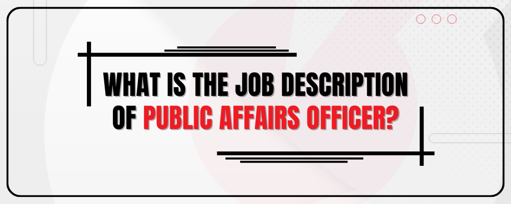 Public Affairs Officer Job Description